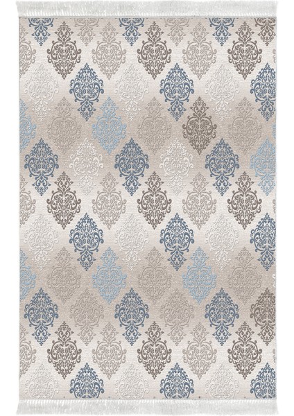 Dijital Salon Halısı Star Pamuk Kaymaz Taban Saçaklı Modern Kye Bej fiyatları