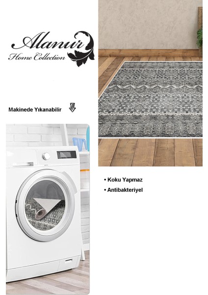 Dijital Salon Halısı Trend Keçe Kaymaz Taban Iskandinav Judie Gri modelleri