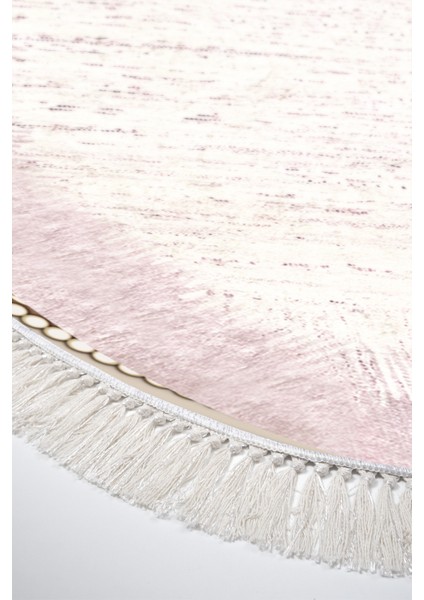 Dijital Mutfak Halısı Star Pamuk Kaymaz Taban Saçaklı Oval Modern Evelina Pudra fırsatları