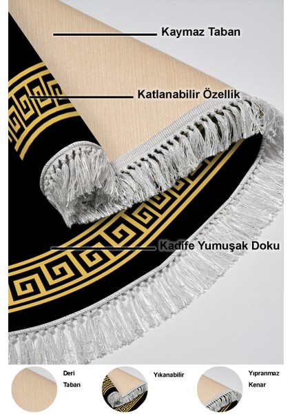 Dijital Mutfak Halısı Yıldız Deri Kaymaz Taban Saçaklı Oval Modern Kathryn Gold indirimleri