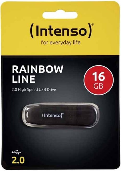 Rainbow Line USB Bellek 16 GB Siyah USB 2.0