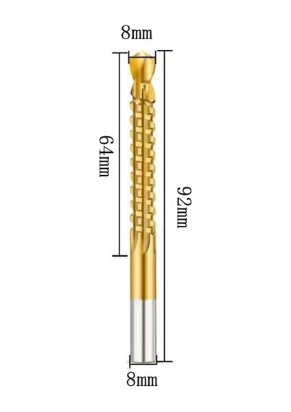 8mm Titanyum Kaplama Ağaç Işleme Güç Aracı Matkap 6 Adet Set Yüksek Hız Çelik Büküm Testere Dişi Matkap 3mm/4mm/5mm/6mm/6.5mm/8mm (Yurt Dışından)