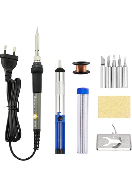Gri Set-2 110V Us Plug 60W/80W Dijital Elektrikli Havya Kiti Ayarlanabilir Sıcaklık Mini Kolu Isı Kalem Kaynak Aracı Seramik Isıtıcı Demir Ipuçları (Yurt Dışından)