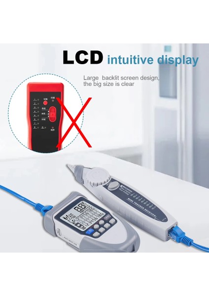 ET613 El Tipi Ağ Kablosu Test Cihazı LCD Geniş Ekran Dijital Tel Izleyiciler Süreklilik Gerilim Polarite Kontrolü Poe Testi (Yurt Dışından) fiyatları