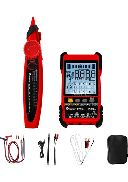 7 Adet Id Haritalama Aracı Tooltop ET618 LCD Ekran Analogları ile Kablo Test Cihazı Dijital Arama Poe Test Kablosu Eşleştirme Hassasiyeti Ayarlanabilir Ağ Kablosu (Yurt Dışından) fırsatları