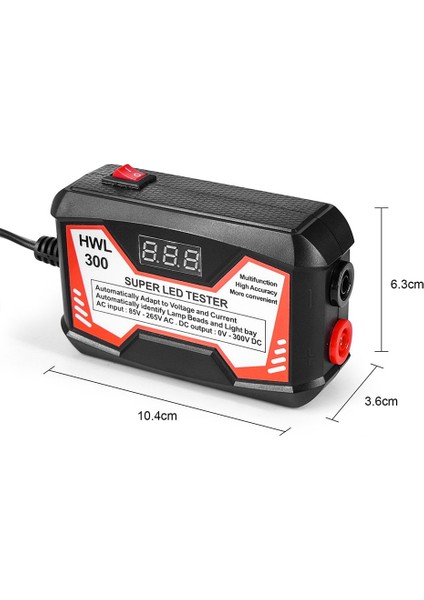 Siyah Ab Fişi Çok Amaçlı LED Şeritler Boncuk Test Aracı 0-300 V Çıkış LED Tv Arkaplan Işığı Test Cihazı LED Aracı Çok Amaçlı Dijital Ekran Ab/abd Tak (Yurt Dışından)