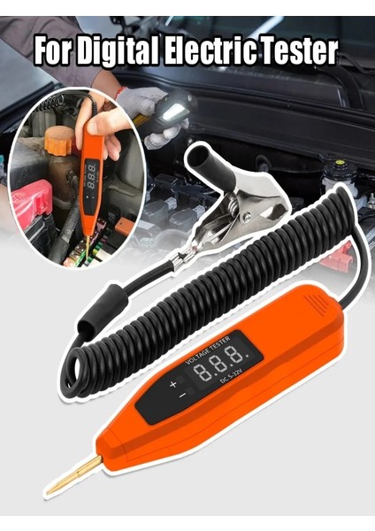 Turuncu Araba Elektrik Devre Test Kalemi 5-32 V Dijital Elektrik Gerilim Güç Test Kalemi Probu Araba Gerilim Test Cihazı Test Kalemi Araba Tekne (Yurt Dışından)