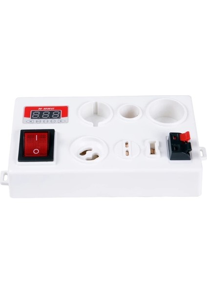 12PORT Ekranlı Abd Fişi LED Işık Tabanı E27 B22 E14 Lamba Ampulü Çok Fonksiyonlu Test Lambası Güç Göstergeli Standı 12 Portlu LED Ampul Test Cihazı LED Işık Tabanı (Yurt Dışından)