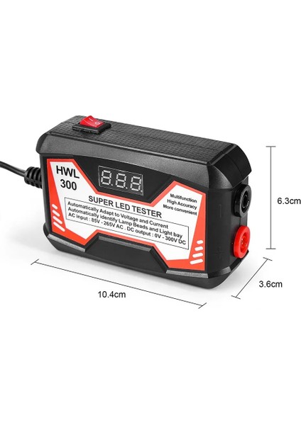 Siyah Abd Fiş LED Tv LCD Arka Işık Test Cihazı HWL300 Ac 85-265 V 18 W LED Lamba Boncuk Lamba Şeridi Test Cihazı Bakım Onarım Test Araçları Ab Abd Tak (Yurt Dışından)