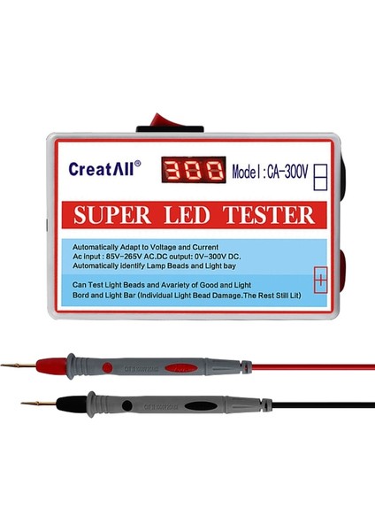 Tip 1 Ab Tak CA-300V LED Lamba Yuvası Işık Çubuğu Tv Arka Işık Test Cihazı LED Şeritler Boncuk Lamba Kurulu Test Aracı Kapasite Diyot Gerilim Testi (Yurt Dışından)