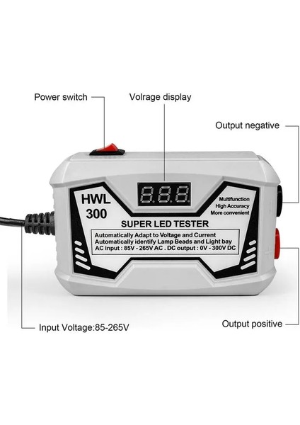 Ingiltere Tak LED Lamba ve Tv Arka Işığı Test Cihazı Çok Amaçlı LED Şeritler Boncuk Test Aracı Ölçüm Aletleri Yenı LED Test Cihazı 0-300 V Çıkış (Yurt Dışından)