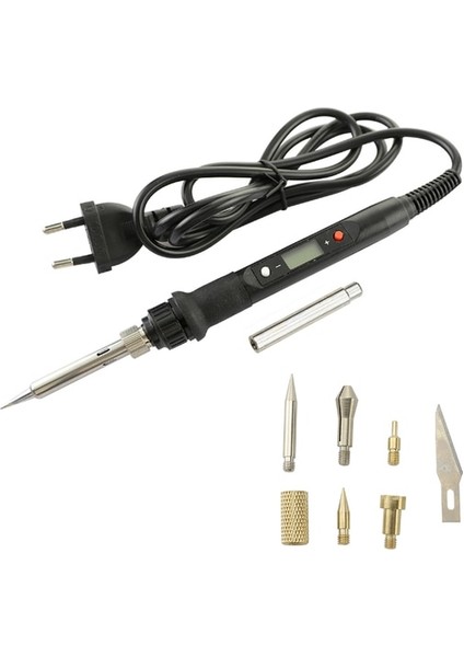Set-3 110V Us Plug 8'i 1 Arada Ahşap Yakma Gravür ve Markalama Kalem Seti 60W 80W Sıcaklık Ayarlanabilir Elektrikli Havya Kaynak Kabartma Kiti (Yurt Dışından)