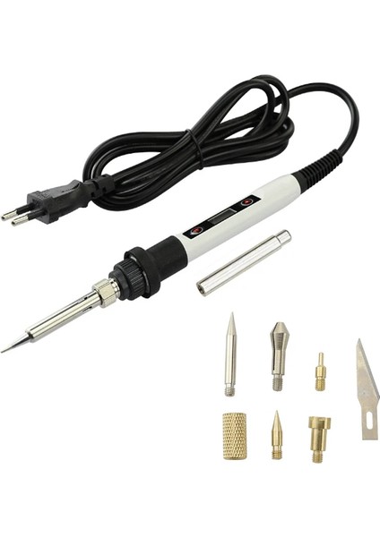 Set-3 110V Us Plug 8'i 1 Arada Ahşap Yakma Gravür ve Markalama Kalem Seti 60W 80W Sıcaklık Ayarlanabilir Elektrikli Havya Kaynak Kabartma Kiti (Yurt Dışından) indirimleri