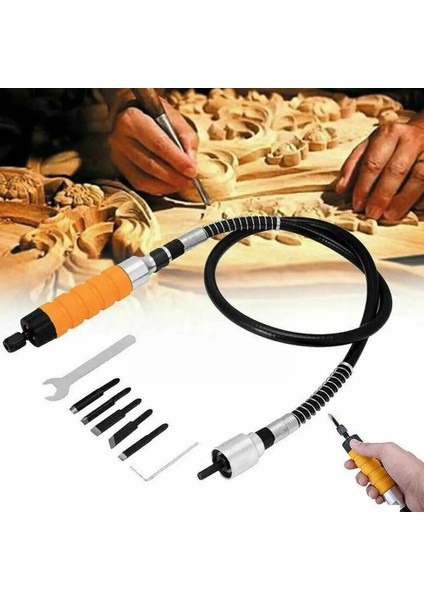 Bir Çelik Elektrikli Oyma Makinesi Oyma Keski Aracı Ağaç Işleme Bıçakları ile Oyma Marangoz Aletleri Esnek Kit 5 Mil Wre N1V5 (Yurt Dışından)