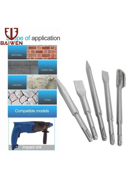 210X12MM 1/5 Adet Elektrikli Darbeli Matkap Uçları Sds Artı Noktası Oluk Oyma Düz Keskiler Döner Çekiç Uçları Duvar Beton Delme Araçları (Yurt Dışından) fiyatları
