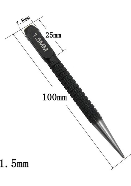 1.5mm 1 Pc Çelik Merkez Yumruk 1.5mm/2mm/3mm Konik Nokta Çapı Metal Ahşap Işaretleme Delme Araçları Alaşımlı Çelik Metal Ahşap Alet Parçaları (Yurt Dışından)