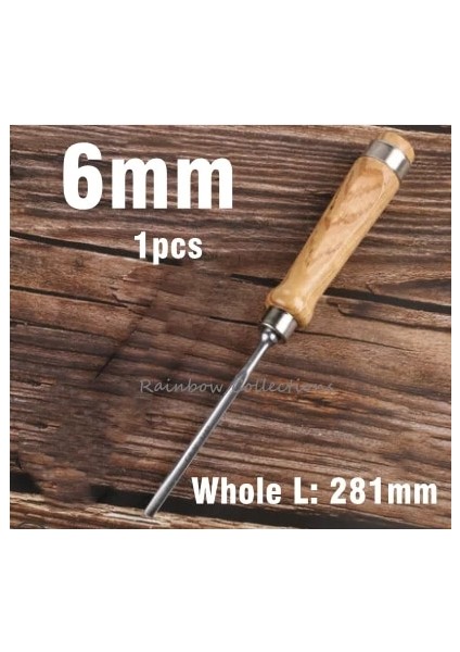 6mm x 1 Adet 6/12/18/24MM Keski Seti Ahşap Yarı Dairesel Keski Dıy Marangoz Ağaç Işleme Krom-Vanadyum Çelik El Aleti Ahşap Oyma Seti (Yurt Dışından)