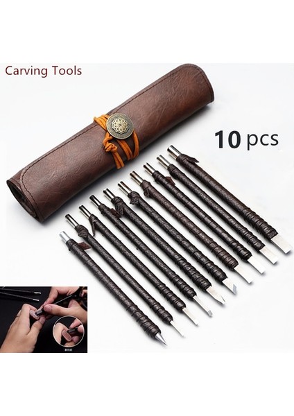 10 Adet Profesyonel 3/8/10 Adet Tungsten Çelik Taş Oyma El Alet Takımı Taş Oyma Keski Seti Ağaç Işleme Oyma Aracı (Yurt Dışından)