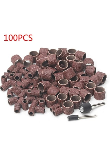 80 100 Adet 1/2" ve 1/4" Zımpara Bandı Kollu Davul Seti Zımpara Kağıdı Kauçuk 2 Mandrel (Yurt Dışından)