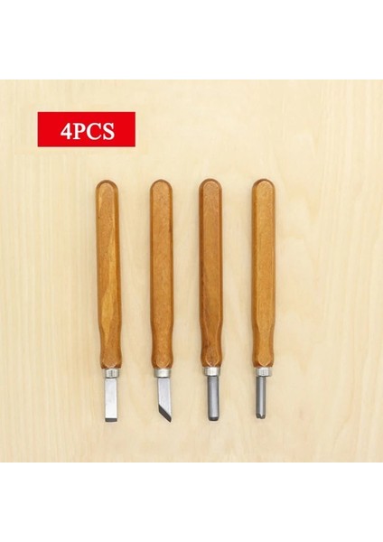 4 Adet 3-4-5 Adet/takım Ağaç Işleme Oyma Araçları Dıy Çok Fonksiyonlu El Yapımı Sanat Oyma Bıçağı Ahşap Saplı Oyma Bıçağı Aracı (Yurt Dışından)