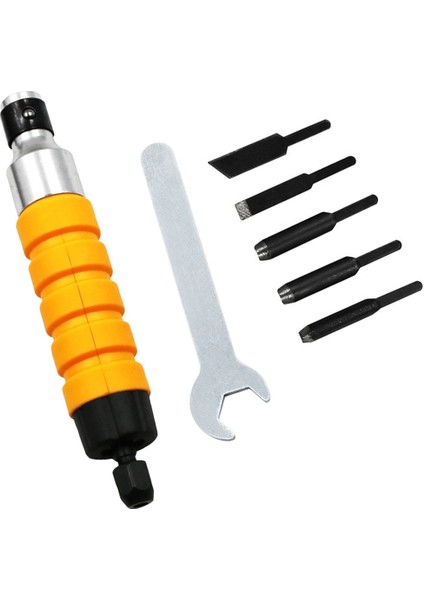 Esnek Şaft 1 Takım Ahşap Keski Oyma Aleti Seti Mobilya Ahşap Oyma Aracı Elektrikli Keski + 5 Oyma Ipuçları Anahtarı Esnek Esnek Mil (Yurt Dışından) modelleri