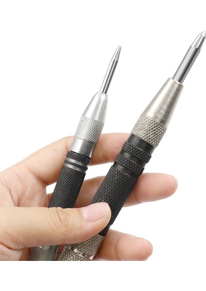 128MM Gümüş Siyah Çok Amaçlı Otomatik Merkezi Punch Bulucu Metal Aracı Konumlandırma Sondaj Deliği Pencere Kırıcıyı Işaretlemek Için (Yurt Dışından)