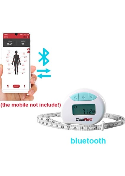 Bluetooth Bandı Dijital Mezura Doğru Vücut Mezura Ölçüleri 8 Vücut Parçası Bluetooth Dijital Mezura Vücut Yağ Kumpas (Yurt Dışından)