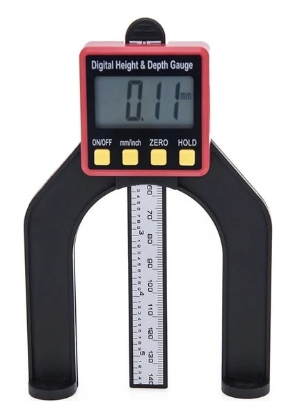 Kırmızı Dijital Kumpaslar Dijital Derinlik Ölçer LCD Yükseklik Ölçerler Yönlendirici Masalar Için Manyetik Ayaklı Kaliperler Ağaç Işleme Ölçme Aletleri (Yurt Dışından)
