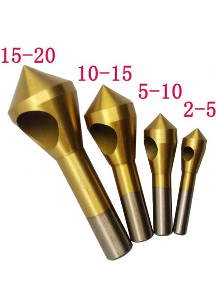 01 4 Adet/takım Havşa Çapak Alma Matkap Ucu 2-5-10-15-20 Metal Konik Paslanmaz Çelik Delik Testere Kesici Pah Güç Matkaplar Aracı (Yurt Dışından)