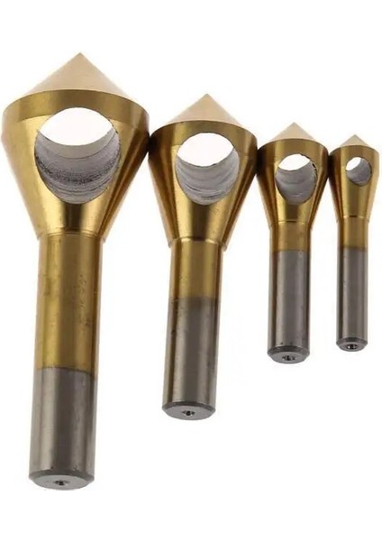 01 4 Adet/takım Havşa Çapak Alma Matkap Ucu 2-5-10-15-20 Metal Konik Paslanmaz Çelik Delik Testere Kesici Pah Güç Matkaplar Aracı (Yurt Dışından)