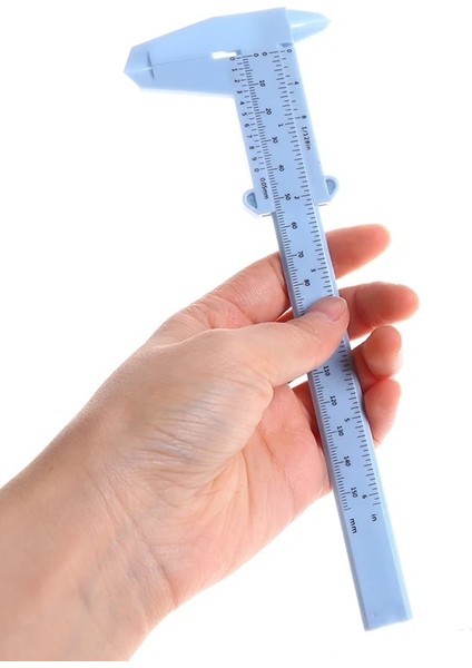 Bl Çift Ölçekli Plastik Sürmeli Kumpas Cetvel Ölçme Öğrenci Kaliperleri Boyutu Ölçme Aracı (Yurt Dışından)