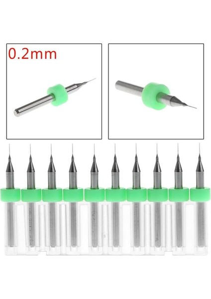 0.2mm Sıcak! 10 Adet 1/8 "shank Spiral Flüt Tungsten Karbür Mikro Pcb Matkap Ucu 0.2-0.9mm Ucu T15 (Yurt Dışından)