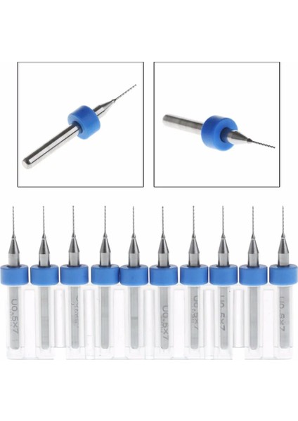 0.2mm Sıcak! 10 Adet 1/8 "shank Spiral Flüt Tungsten Karbür Mikro Pcb Matkap Ucu 0.2-0.9mm Ucu T15 (Yurt Dışından) indirimleri