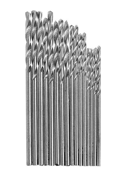 Gümüş G5AB 16 Adet Hss Beyaz Çelik Büküm Matkap Ucu Seti Elektrikli Taşlama Matkapları Için 0.8-1.5mm (Yurt Dışından)