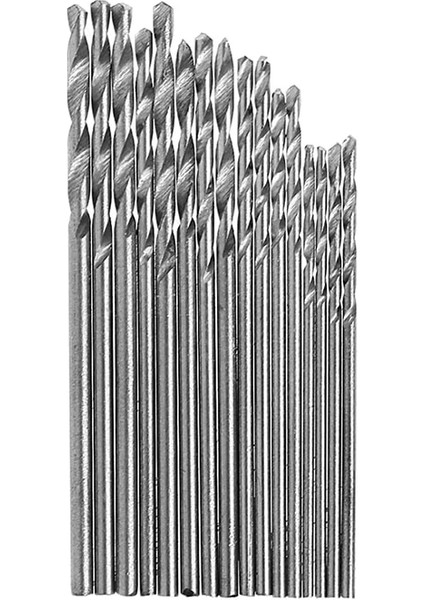Gümüş G5AB 16 Adet Hss Beyaz Çelik Büküm Matkap Ucu Seti Elektrikli Taşlama Matkapları Için 0.8-1.5mm (Yurt Dışından)