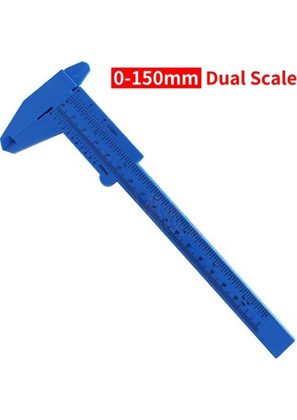0-150MM Koyu Mavi Plastik Sürmeli Kumpas Diyafram Derinlik Çapı Ölçü Aracı Mini Sürgülü Göstergeler Cetvel Mikrometre Ölçüm Aletleri Araçları (Yurt Dışından)