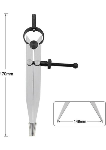 150MM 3 Boyutu 100MM 150MM 200MM Iç Bölücü Pusula Yüksek Karbon Çelik Kare Bacak Hızlı Bırakma Yayı Bölücü Kaliper Yayı Bölücü (Yurt Dışından)