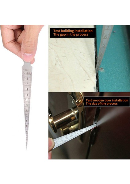 Bej Paslanmaz Çelik Boşluk Konik Cetvel Metrik 1-15MM Paslanmaz Kama Feeler Ölçer Silindirik Deliklerin Delik Çaplarının Ölçülmesi Için (Yurt Dışından) fırsatları