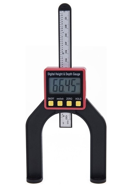 Kırmızı Dijital Derinlik Ölçer LCD Yükseklik Göstergeleri Kumpaslar Ağaç Işleme Ölçme Araçları Profesyonel Ölçme Ölçme Araçları (Yurt Dışından)