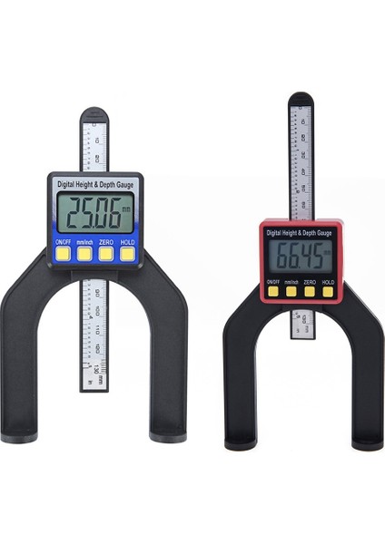 Kırmızı Dijital Derinlik Ölçer LCD Yükseklik Göstergeleri Kumpaslar Ağaç Işleme Ölçme Araçları Profesyonel Ölçme Ölçme Araçları (Yurt Dışından) modelleri