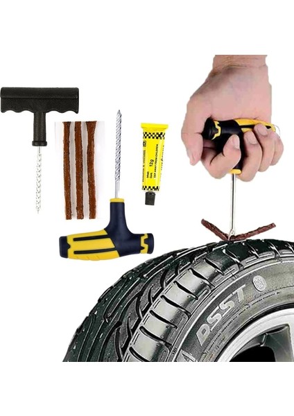 Set Bir Araba Tubeless Lastik Tamir Araçları Arabalar Için Küçük Lastik Tamir Araçları Komple Kit Araçları Oto Mekanik Atölye Araçları (Yurt Dışından) fiyatları