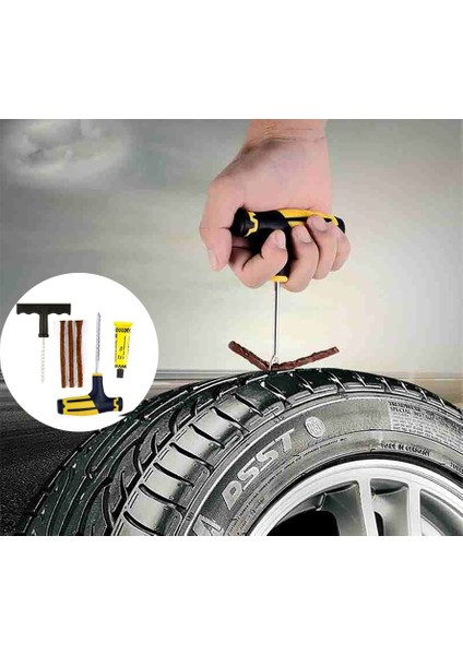 Set Bir Araba Tubeless Lastik Tamir Araçları Arabalar Için Küçük Lastik Tamir Araçları Komple Kit Araçları Oto Mekanik Atölye Araçları (Yurt Dışından) modelleri