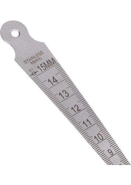 1 Adet 1-15MM Kama Feeler Göstergeleri Ölçüm Açıklık Cetvel Boşluk Cetvel Probları Kalınlık Ölçer Çelik Cetvel Ölçü Aracı (Yurt Dışından) fırsatları