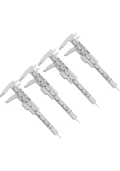 Beyaz 4 Parça 80 mm Mini Plastik Kumpas Sürmeli Kumpas Çift Ölçekli Sürgülü Ölçer Ölçme Aracı Öğrenci Ofis Kullanımı (Yurt Dışından) fiyatları