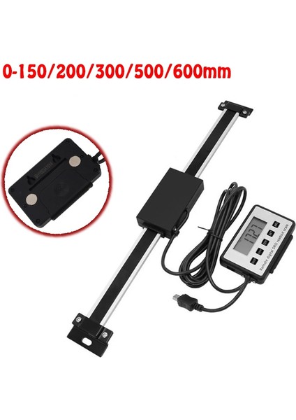 150MM 0-150/200/300MM Manyetik Uzaktan Dijital Doğrusal Ölçek Tablosu Okuma Dijital Harici Ekran Elektronik Tartı Ünitesi LCD Tabanı ile (Yurt Dışından)