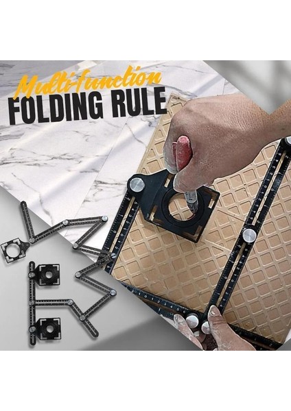 1 Takım Ayarlanabilir 12 Taraflı Katlanır Cetvel Çok Açılı Ölçüm Cetveli Açıölçer Delikli Kalıp Yer Karosu Delik Bulucu Cam Zımba (Yurt Dışından) modelleri