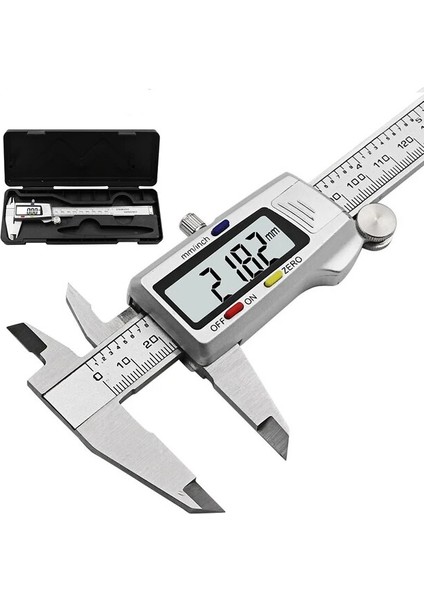 Paslanmaz Çelik 6 Inç 150MM Dijital Kumpaslar Paslanmaz Çelik Elektronik Dijital Sürmeli Kumpas Metal Mikrometre Ölçme Aracı Kalıper (Yurt Dışından)