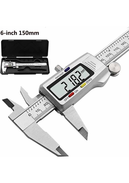 Paslanmaz Çelik 6 Inç 150MM Dijital Kumpaslar Paslanmaz Çelik Elektronik Dijital Sürmeli Kumpas Metal Mikrometre Ölçme Aracı Kalıper (Yurt Dışından) modelleri