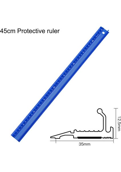 60 cm Çok Fonksiyonlu Düz Cetvel Metal Terazi Hassas Ölçüm Kaymaz Düz Cetvel Ahşap Kesme Düz Cetvel Ağaç Işleme (Yurt Dışından)