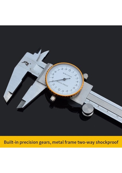 150MM Yüksek Hassasiyetli Darbeye Dayanıklı Kumpas Saat Kaliteli Paslanmaz Çelik Malzeme 150/200/300MM Endüstriyel Sınıf Kadranlı Kumpaslar (Yurt Dışından) indirimleri